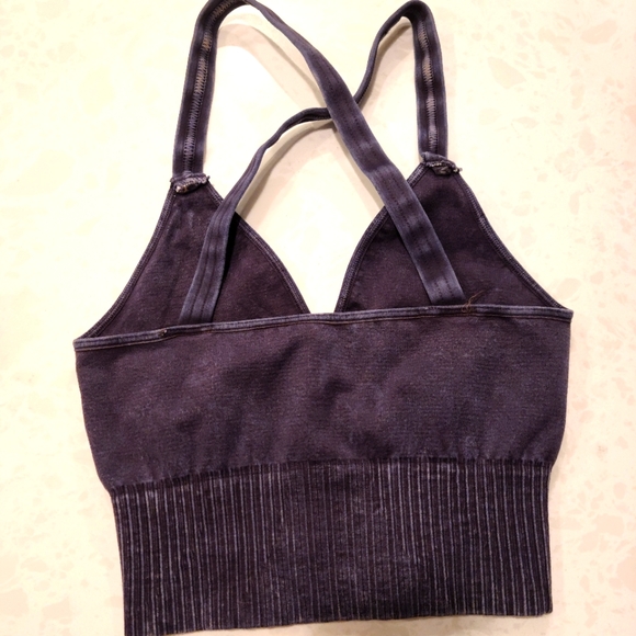 NEW Free People Movement Good Karma V Crop Sports Bra & Leggings Bundle Graphite - Picture 3 of 15
